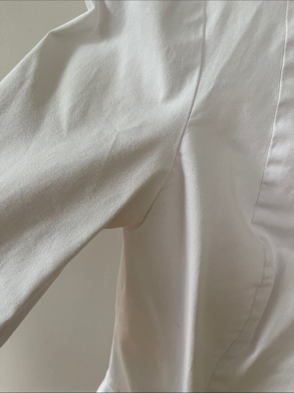 Scrub top - white women’s black Button Scrubs Jacket size XS - Picture 3 of 6